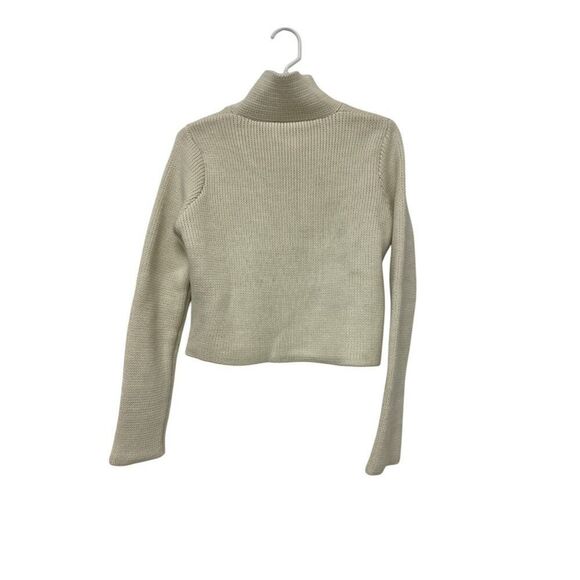 Zara Womens Jacket Sweater Small S Cream Knitted Double Breasted 3991/109 NWOT - Picture 3 of 9